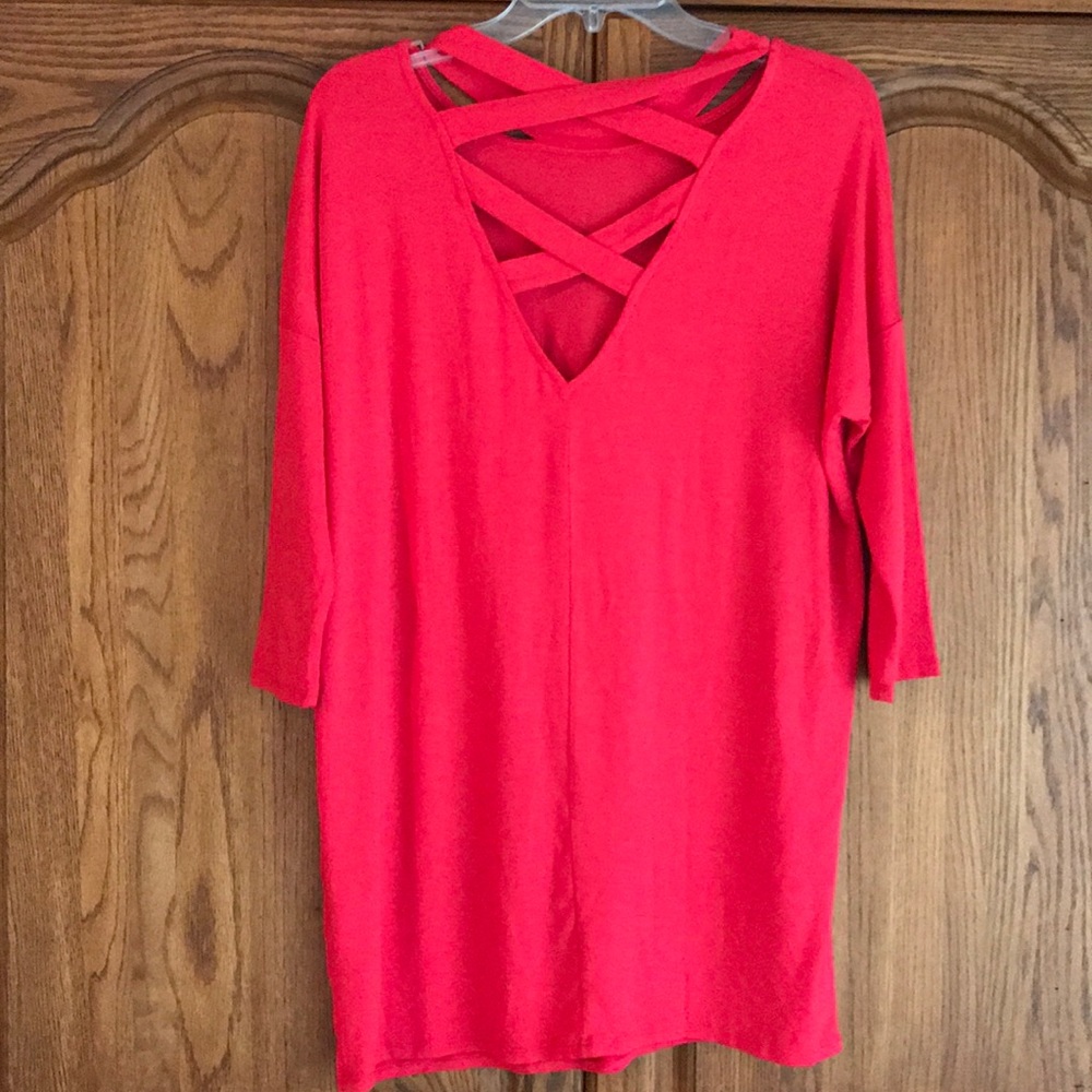 NWOT Caprice Criss-Cross Back, Tunic
